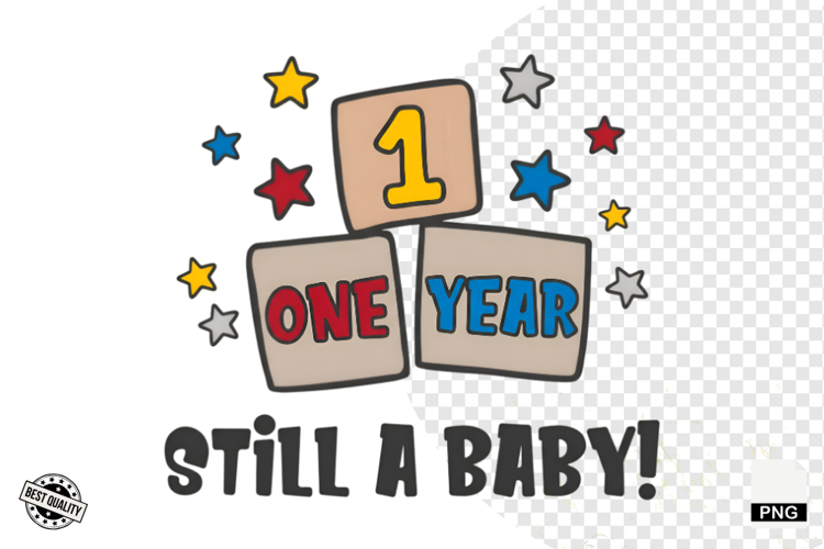 1st Birthday Sublimation PNG - Baby PNG - Birthday PNG example image 1