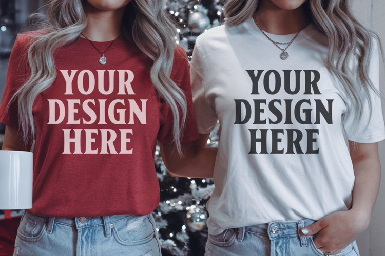 Bella Canvas 3001 Christmas Couple Mockup ,3001 Couple Mock