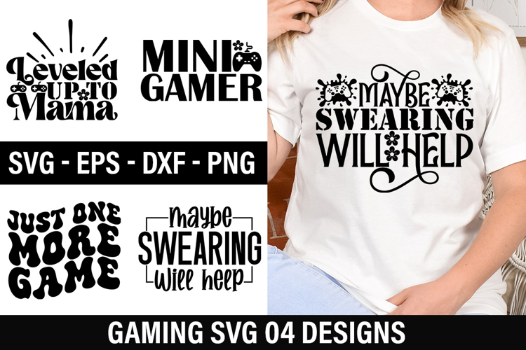 Gaming SVG Design - Maybe swearing will help