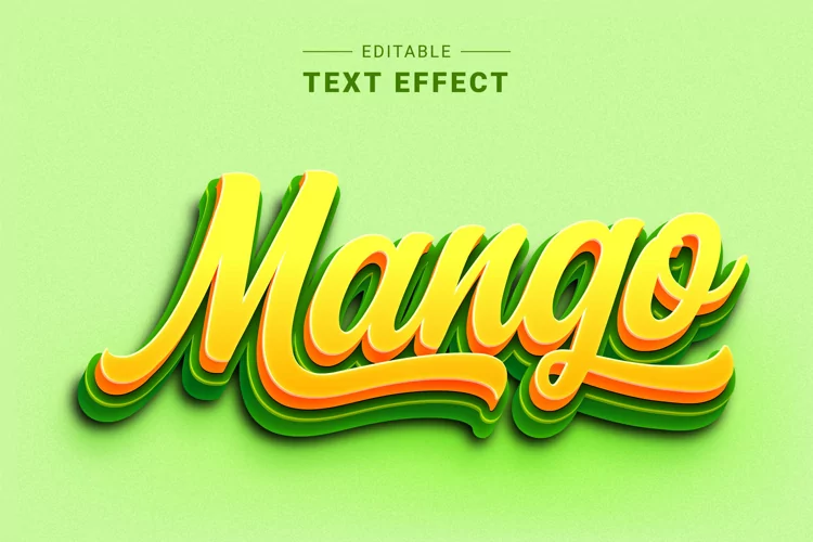 Editable Text Effect for Illustrator. Vector Graphic styles