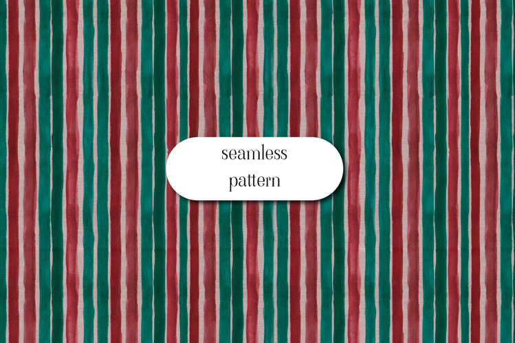 Christmas Candy Cane Stripe Seamless Pattern
