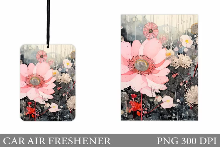 Flowers Car Air Freshener. Car Air Freshener Sublimation