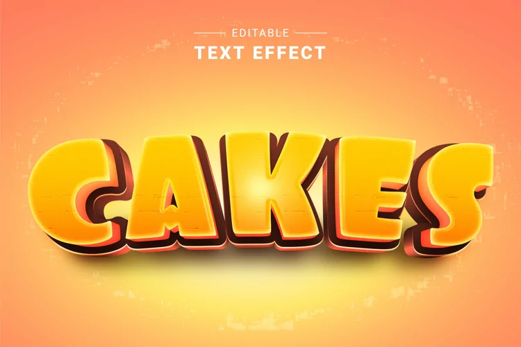 Editable Text Effect for Illustrator. Vector Graphic styles