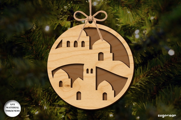 Christmas Nativity Ornament Laser Cut | Glowforge | SVG