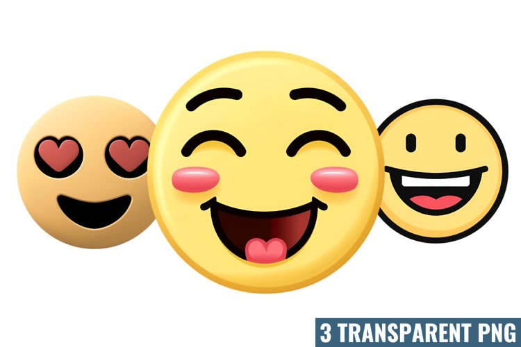 Retro Happy Smiles Clipart, Happy Smiles Watercolor example image 1