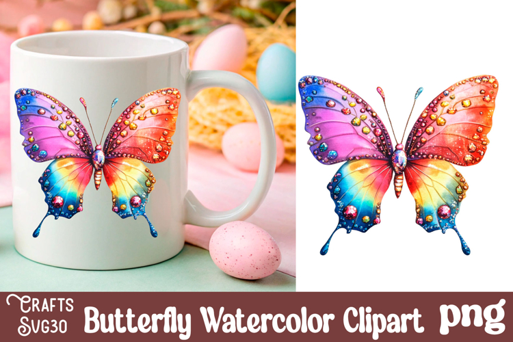 Watercolor Butterfly Clipart Image 14