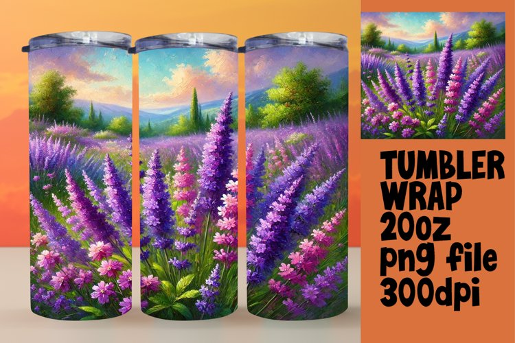 Sublimation-Ready 20oz Design , Flower