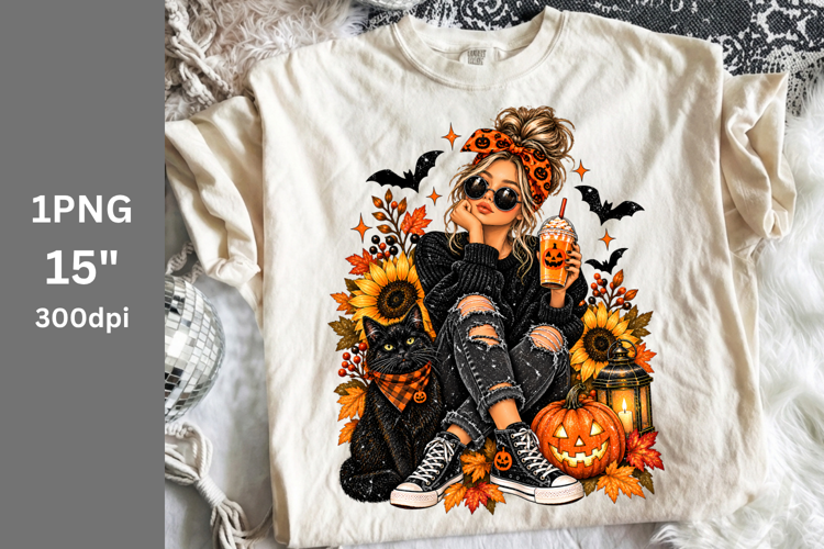 Halloween PNG, Girl PNG, Fall PNG