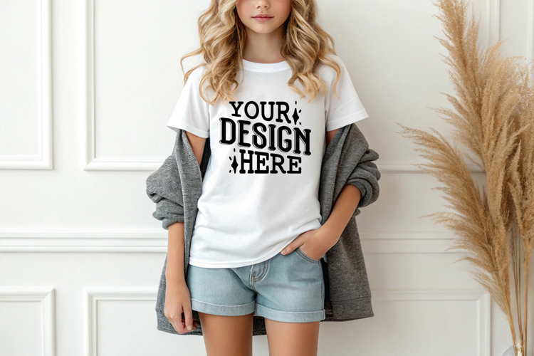White Tshirt Mockup Image 5