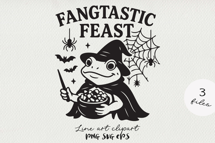 Halloween Witch Frog SVG PNG. Cute Spooky Frog Clipart.