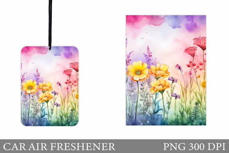 Wildflowers Car Air Freshener. Flowers Car Air Freshener