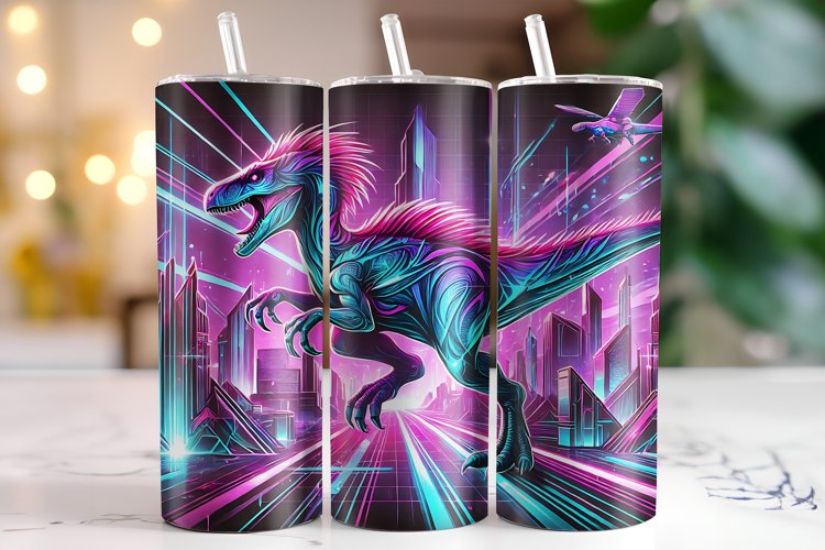 Dinosaur Tumbler Wrap | Sublimation | Tumblers example image 1