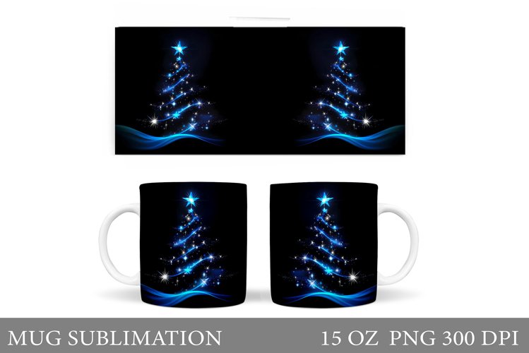 Christmas Tree Mug Design. Christmas Tree Mug Sublimation