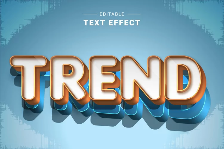 Editable Text Effect for Illustrator. Vector Graphic styles