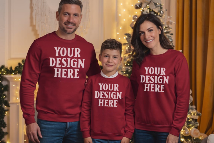 Christmas Family Group Tshirt Mockups