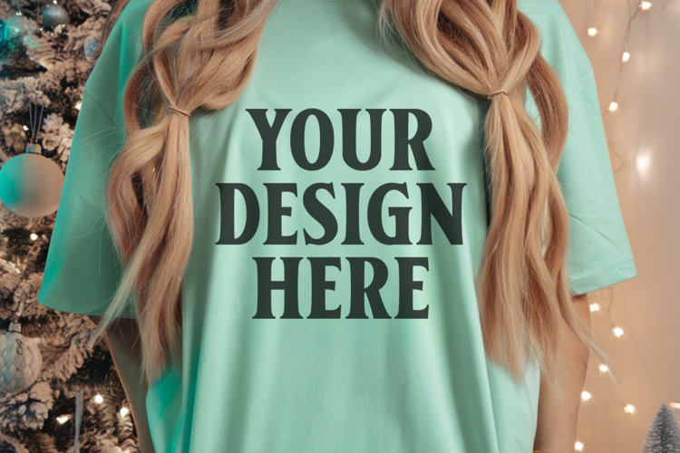 Bay Christmas Comfort Colors 1717 Mockups, CC 1717 mockups
