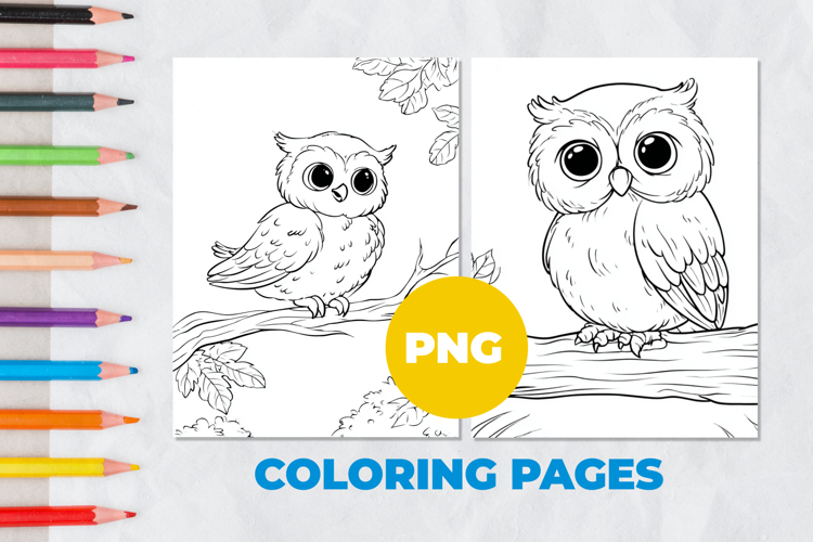Owl in the forest Coloring Pages | Coloring book