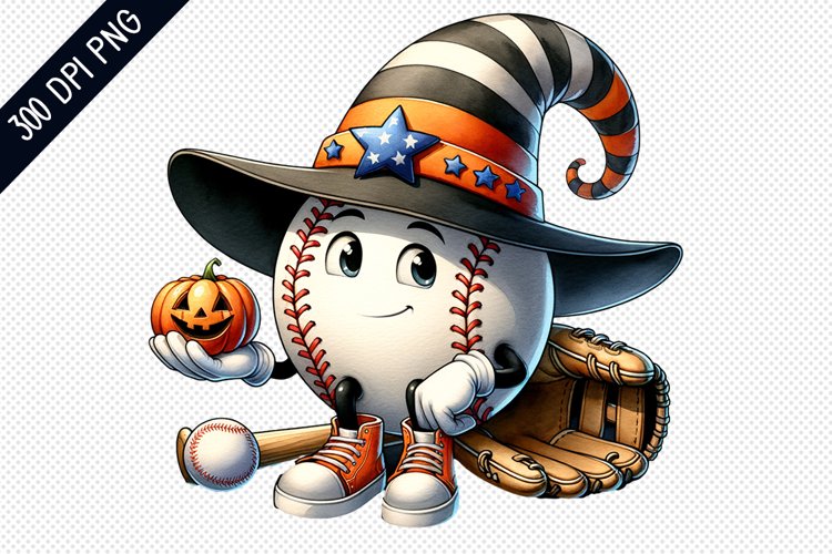 Halloween Baseball Sublimation - Clipart PNG Design