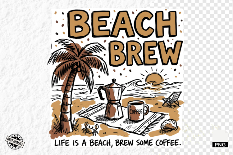 Summer Coffee PNG Sublimation