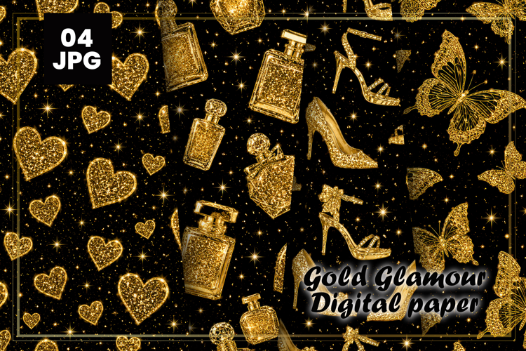 Gold Glamour Digital Paper