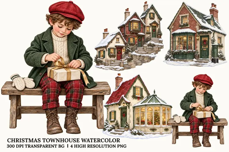 Christmas Tea Party PNG, Holiday Teacup Sublimation Design