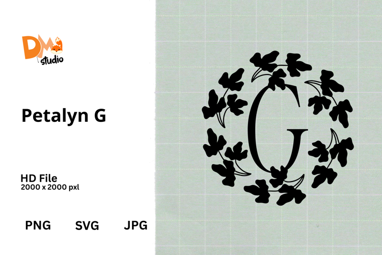 Floral Monogram Letter Svg Image 3