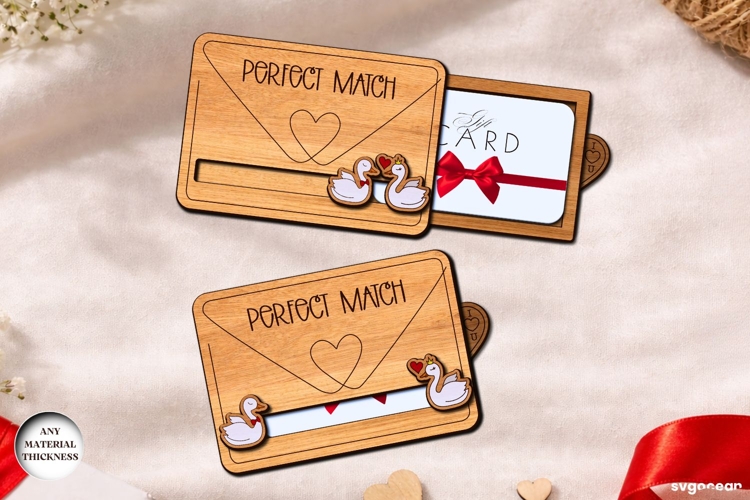 Valentines Day Gift Card Holder Laser Cut | Glowforge | SVG