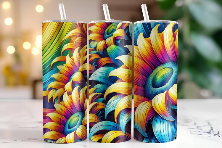 Flowers Tumbler Wrap | Sublimation | Tumblers