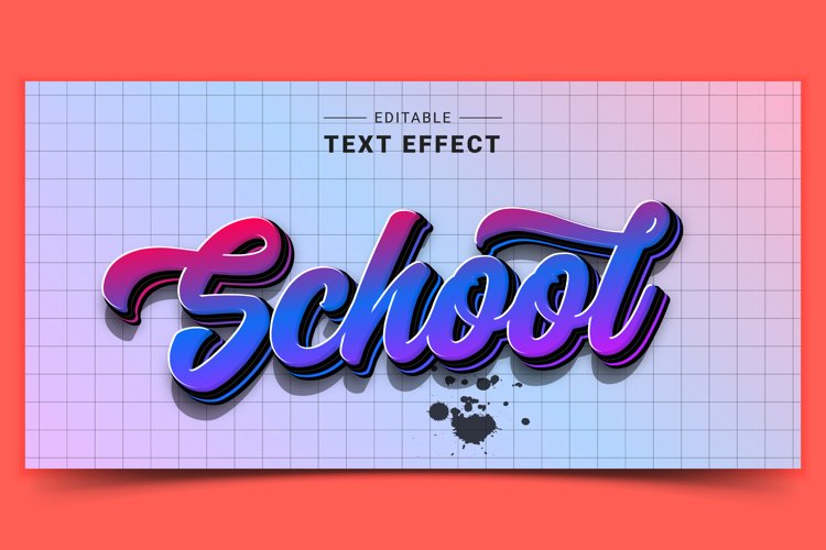 Editable Text Effect for Illustrator. Vector Graphic styles
