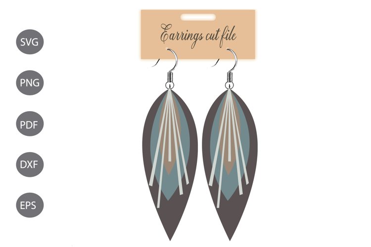 Earrings SVG Template Design