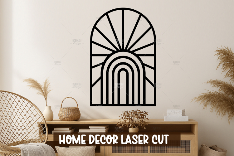 Mid Century Wall Art Laser Cut File for Home Decor