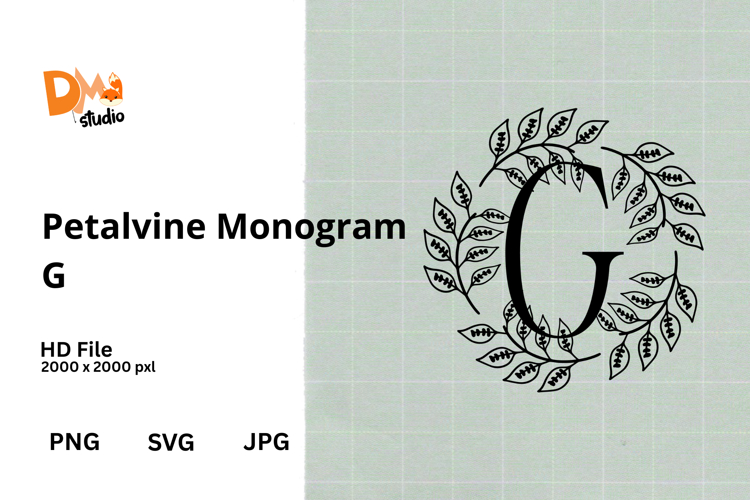 Floral Monogram Letter Svg Image 17