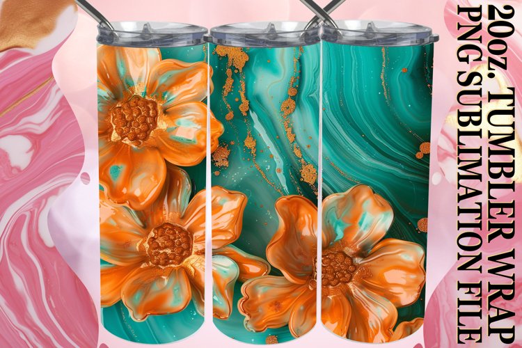 Spring Blossom Sublimation Tumbler Wrap Design 20oz