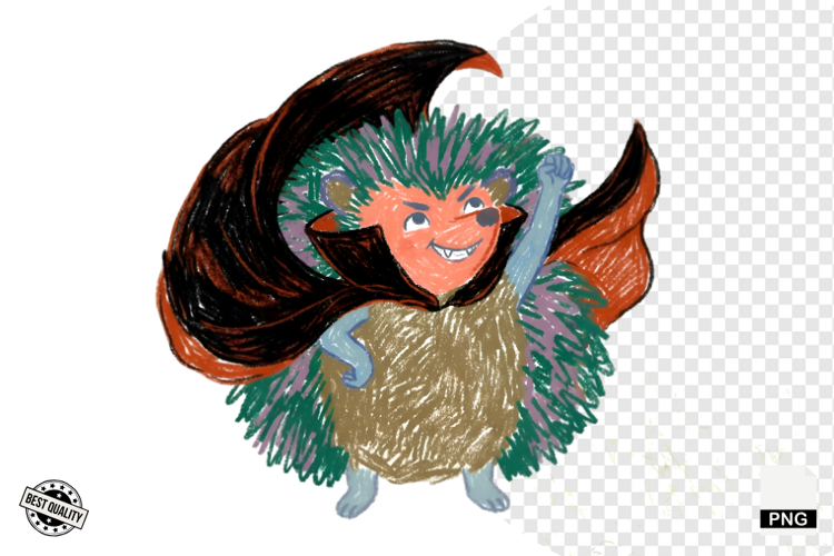 Halloween Hedgehog Clipart