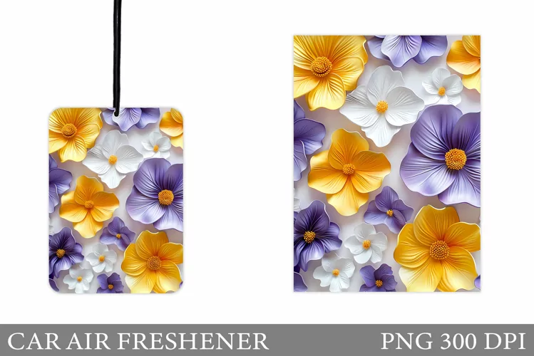 Flowers Car Air Freshener. 3D Flowers Car Air Freshener
