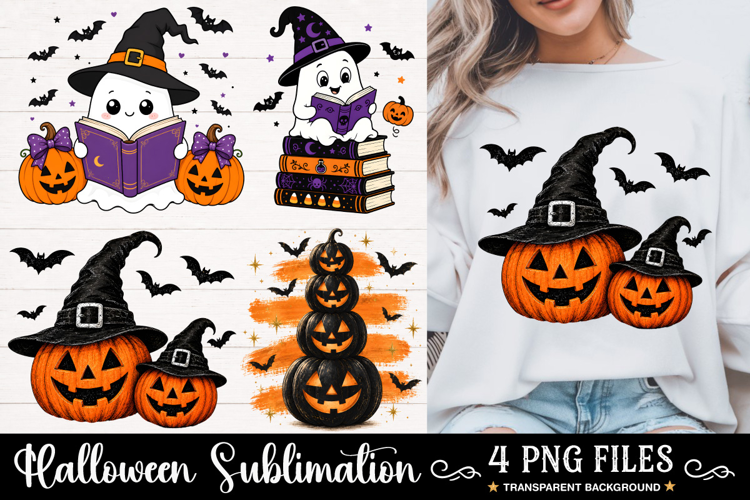 Striped Vintage Halloween Pumpkin PNG, Funny Halloween PNG