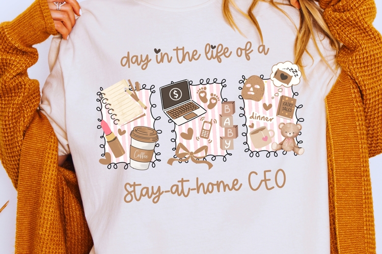 Coquette Day in the Life of a Stay-at-Home CEO Mom PNG DIY