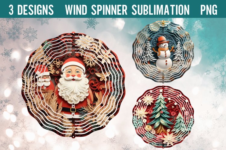 Christmas Wind Spinner Sublimation PNG