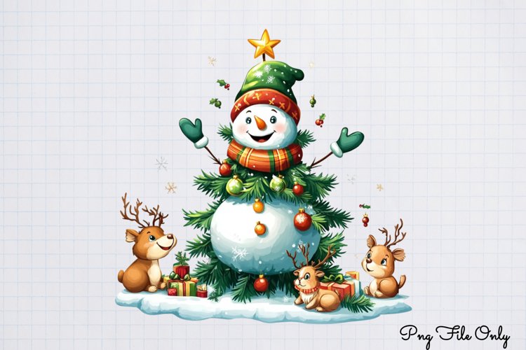 Cute Snowman Clipart Image 14