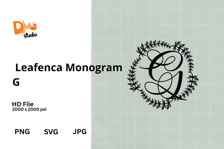 Floral Monogram Letter Svg