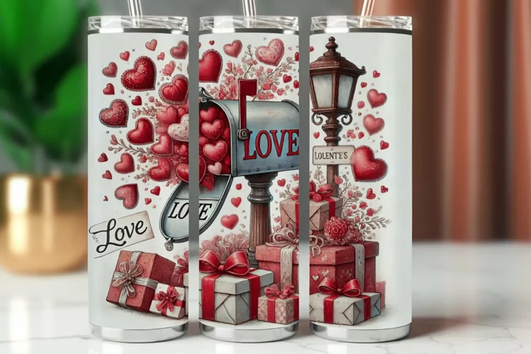 Valentine Tumbler Wrap 20 oz - mailbox