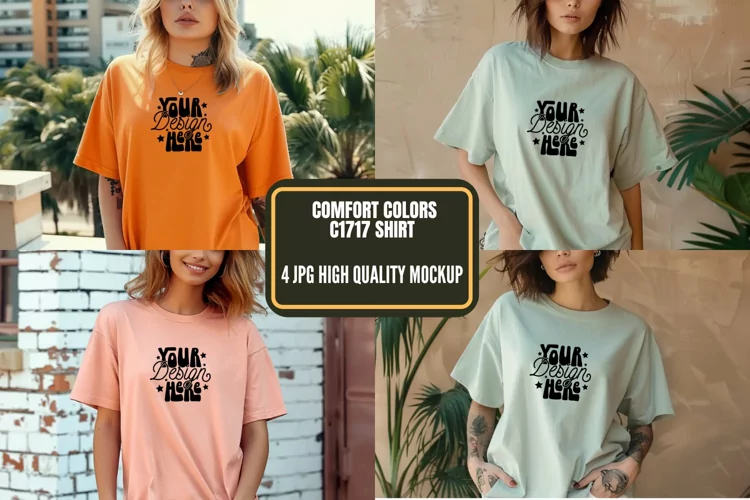 Comfort Colors 1717 Mockups, Comfort Color Mockup