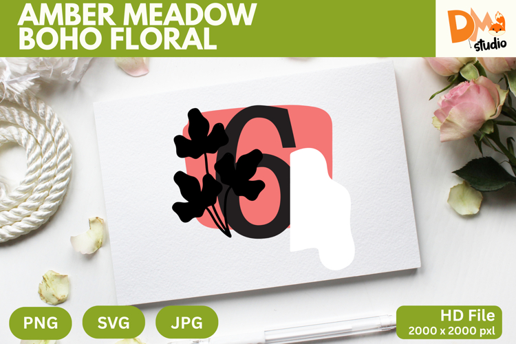 Boho Floral Svg Image 16