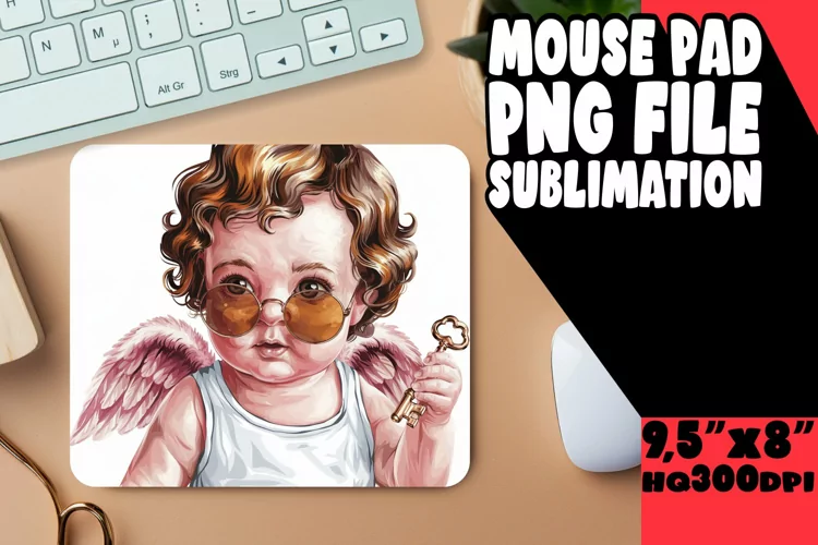 JOYFUL mouse MAT Playful Art, Cupid