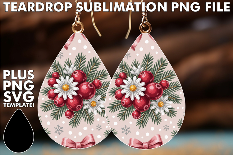 Trendy Teardrop Earrings Magic, Christmas