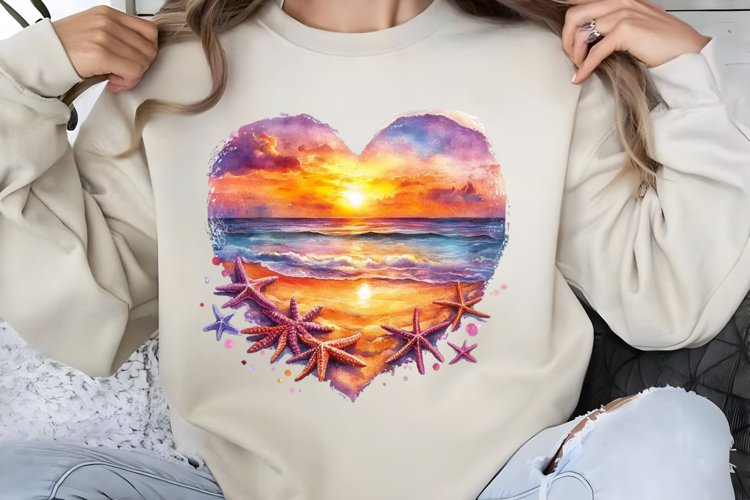 Watercolor Beach Clipart Image 16