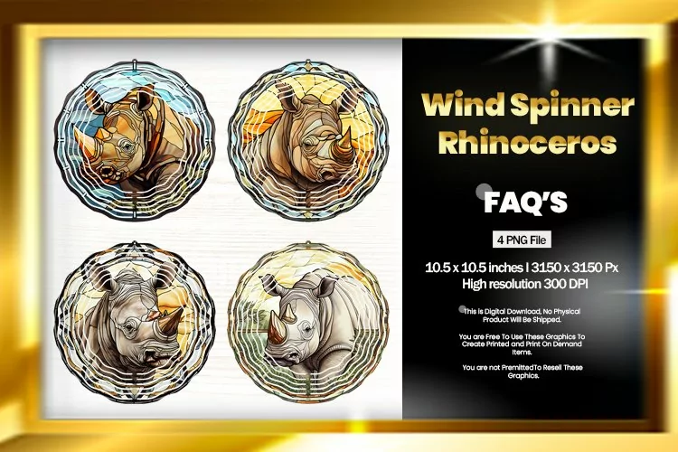 Rhinoceros Wind Spinner Sublimati