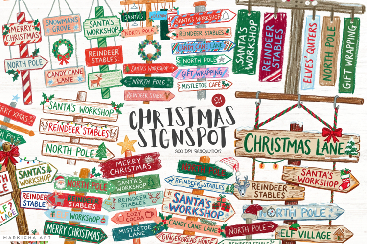 Christmas Signspot Clipart example image 1