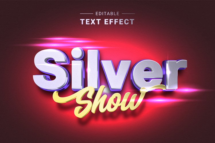 Editable Text Effect for Illustrator. Vector Graphic styles