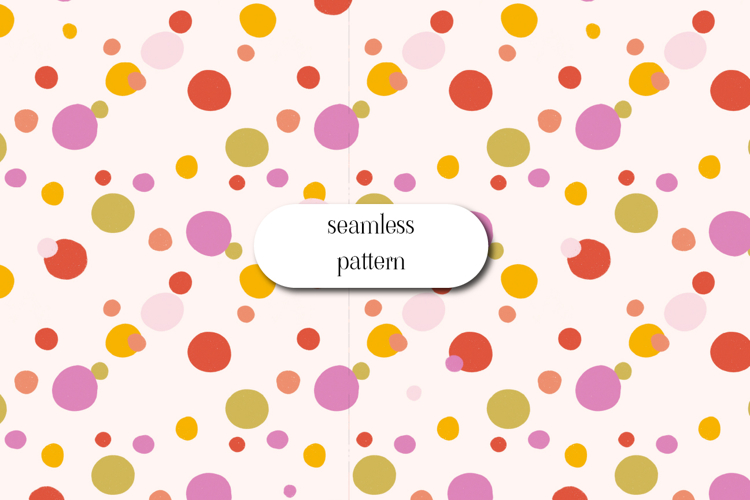 Colorful Polka Dot Seamless Pattern Playful Abstract Dots